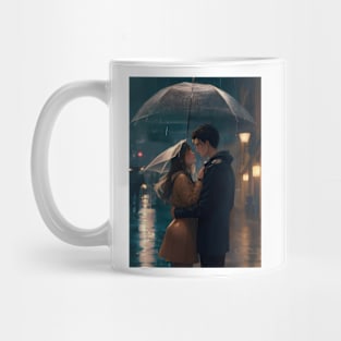 Anime lovers in rain Mug